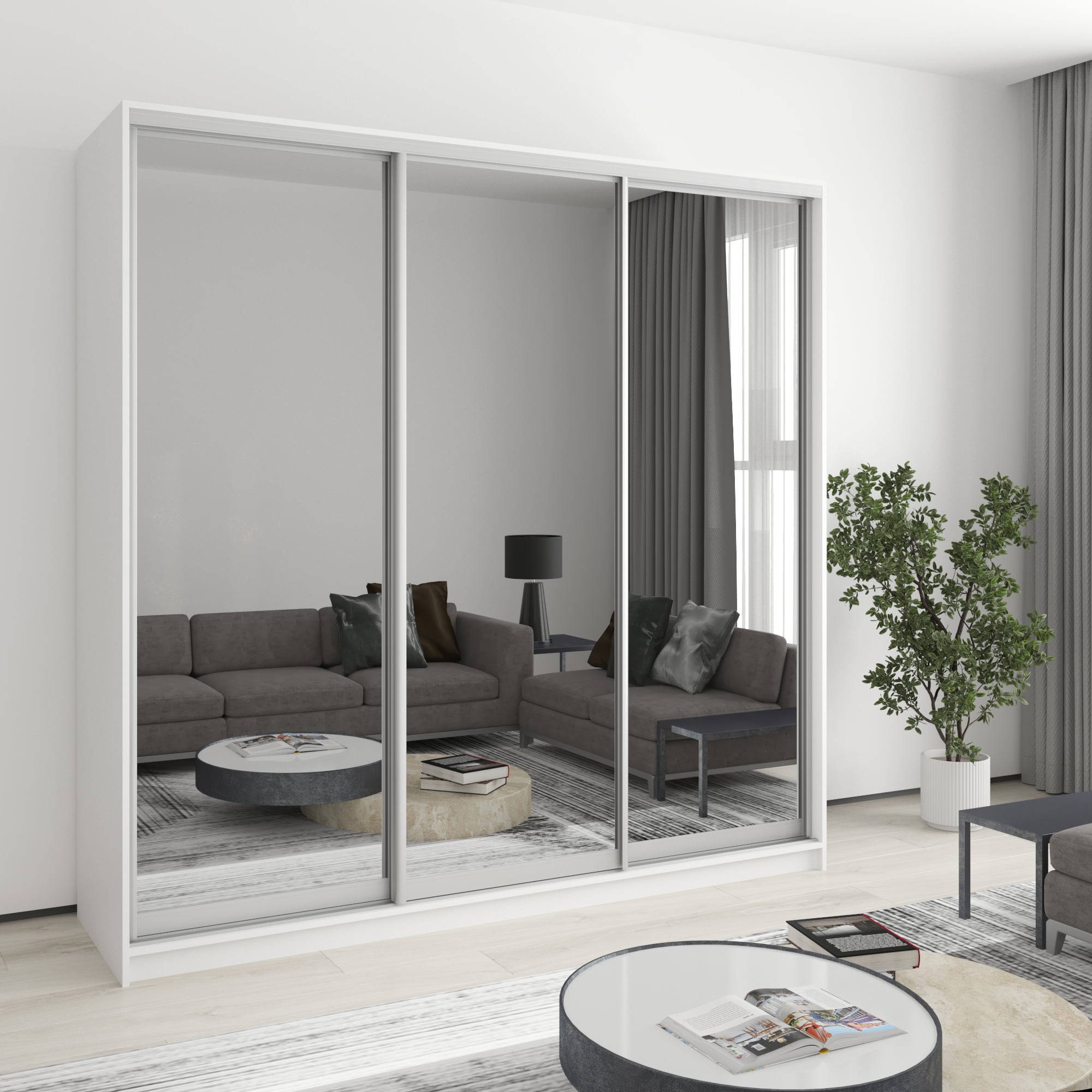Шкаф-купе трехдверный Mebel Star Комбо AL MBS-1776 210х60х240 см Аляска белый (1002689) Шкаф-купе трехдверный Mebel Star Комбо AL MBS-1776 210х60х240 см Аляска белый (1002689)