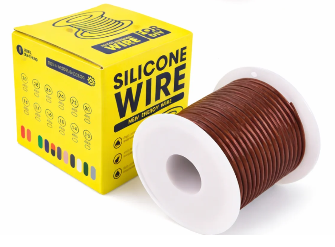 Кабель 26AWG 50 м провод 0,15 мм2 медь луженый в силиконовой изоляции многожильный Коричневый