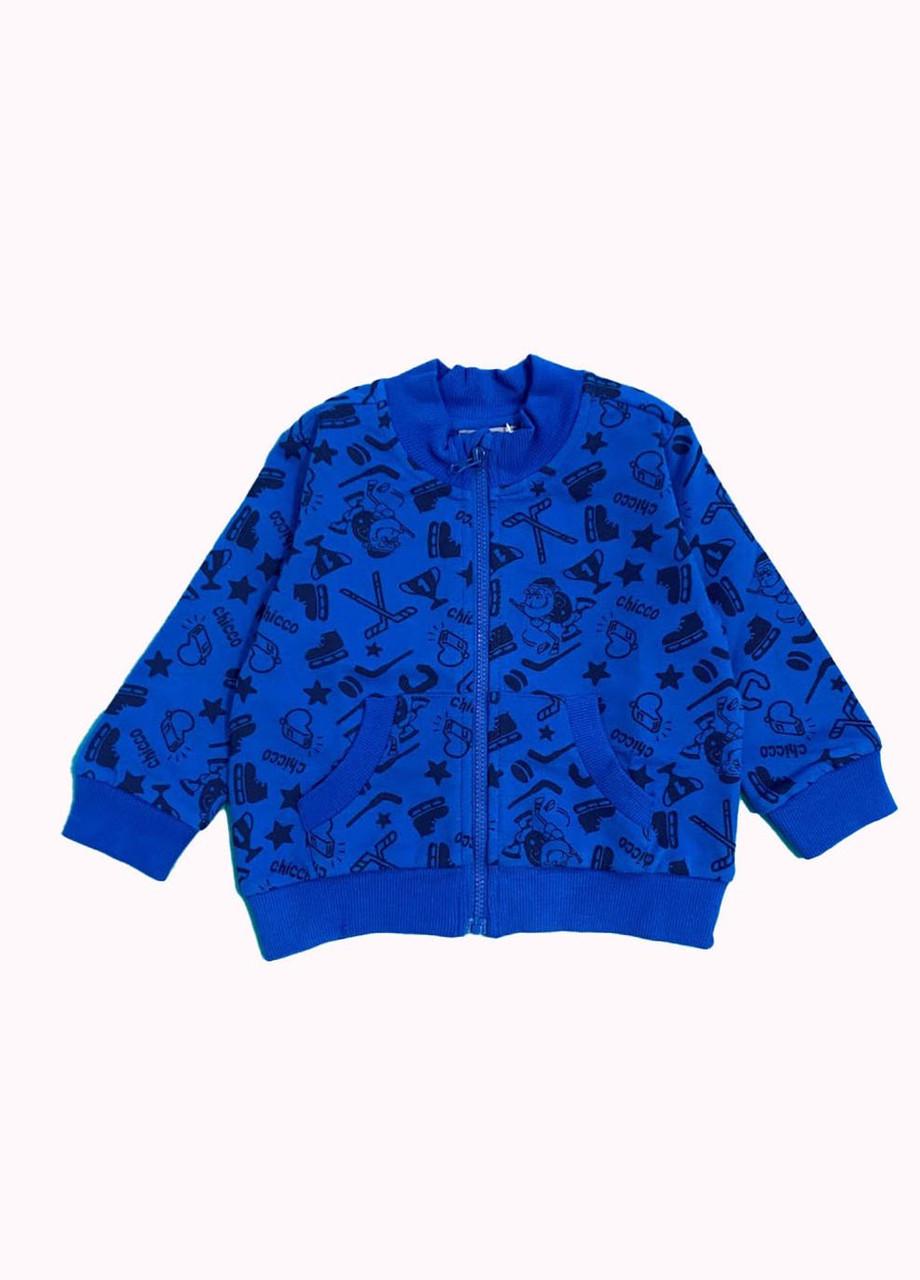 Кофта детская Chicco на молнии 9-12 мес. 74 см Синий (2081861245)