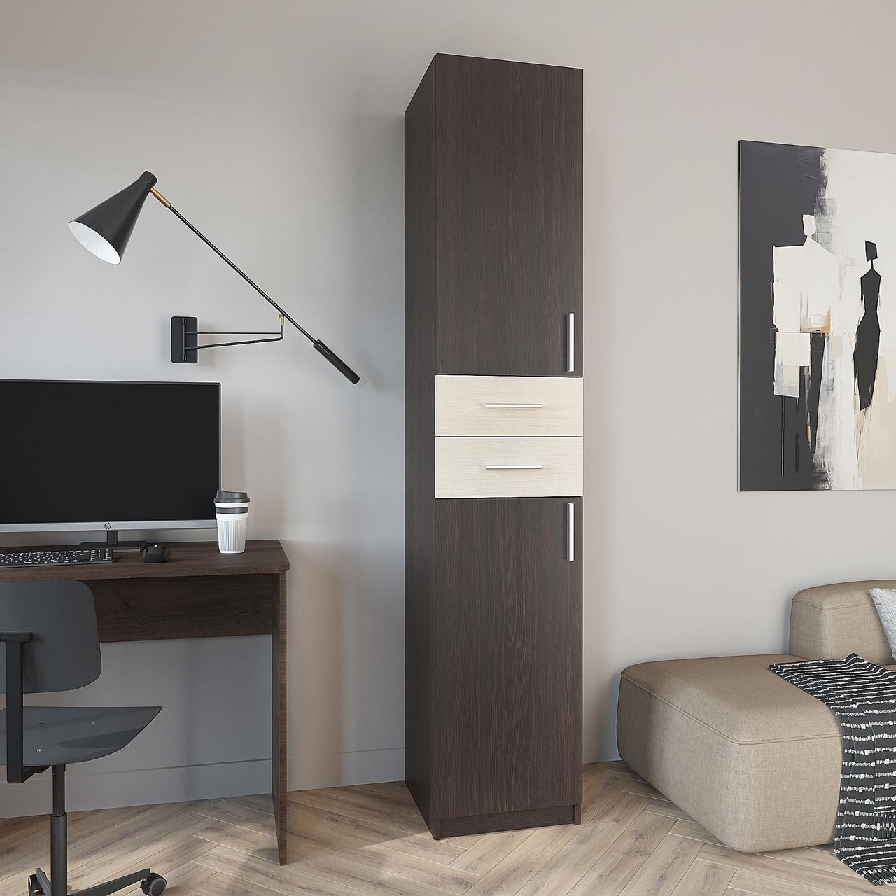 Шкаф пенал-3 Компанит NEW 40х40х200 см Венге темный/Венге светлый - фото 1 Шкаф пенал-3 Компанит NEW 40х40х200 см Венге темный/Венге светлый - фото 1