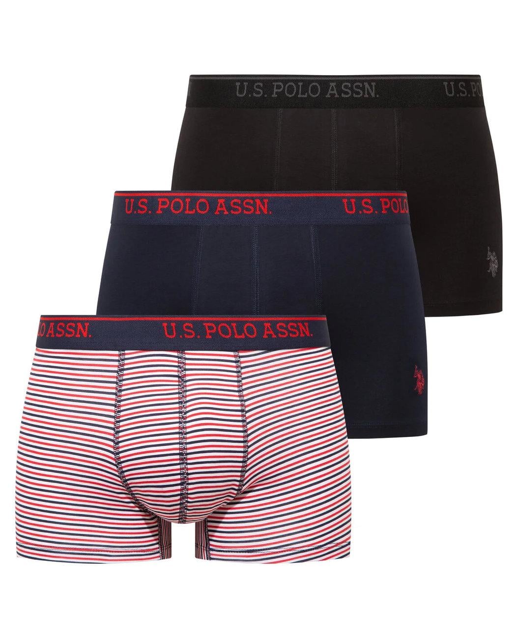 Набор трусов-боксеров мужских US Polo ASSN 80651-3 3 шт. 2XL Разноцветный (8680557464528)