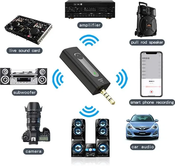 Мікрофон подвійний бездротовий петличний K35 AUX з роз'ємом 3,5 мм 2 шт. (205K35) - фото 3