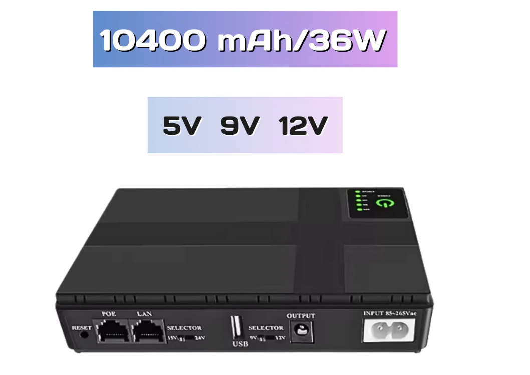 Источник бесперебойного питания для роутера 5V/9V/12V/UPS DC1018P 12000мАч/36W (21725072) - фото 2