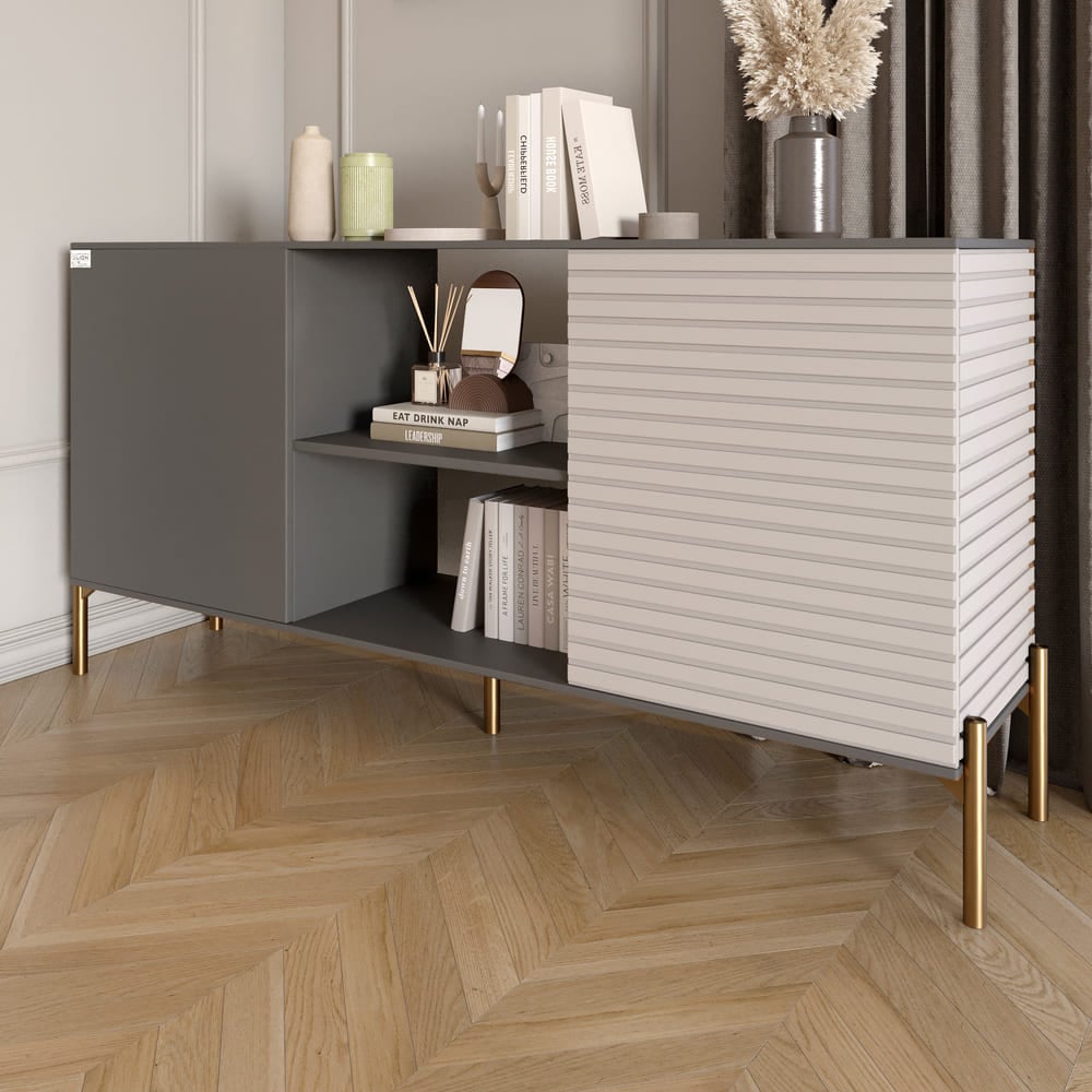 Комод Lion Грей 154x38x76,5 см Антрацит/Кашемир (LION-042847)