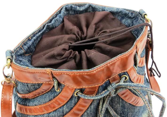 Сумка джинсова Fashion jeans bag Спідниця Темно-синій (sposupe335_Jeans8057) - фото 3