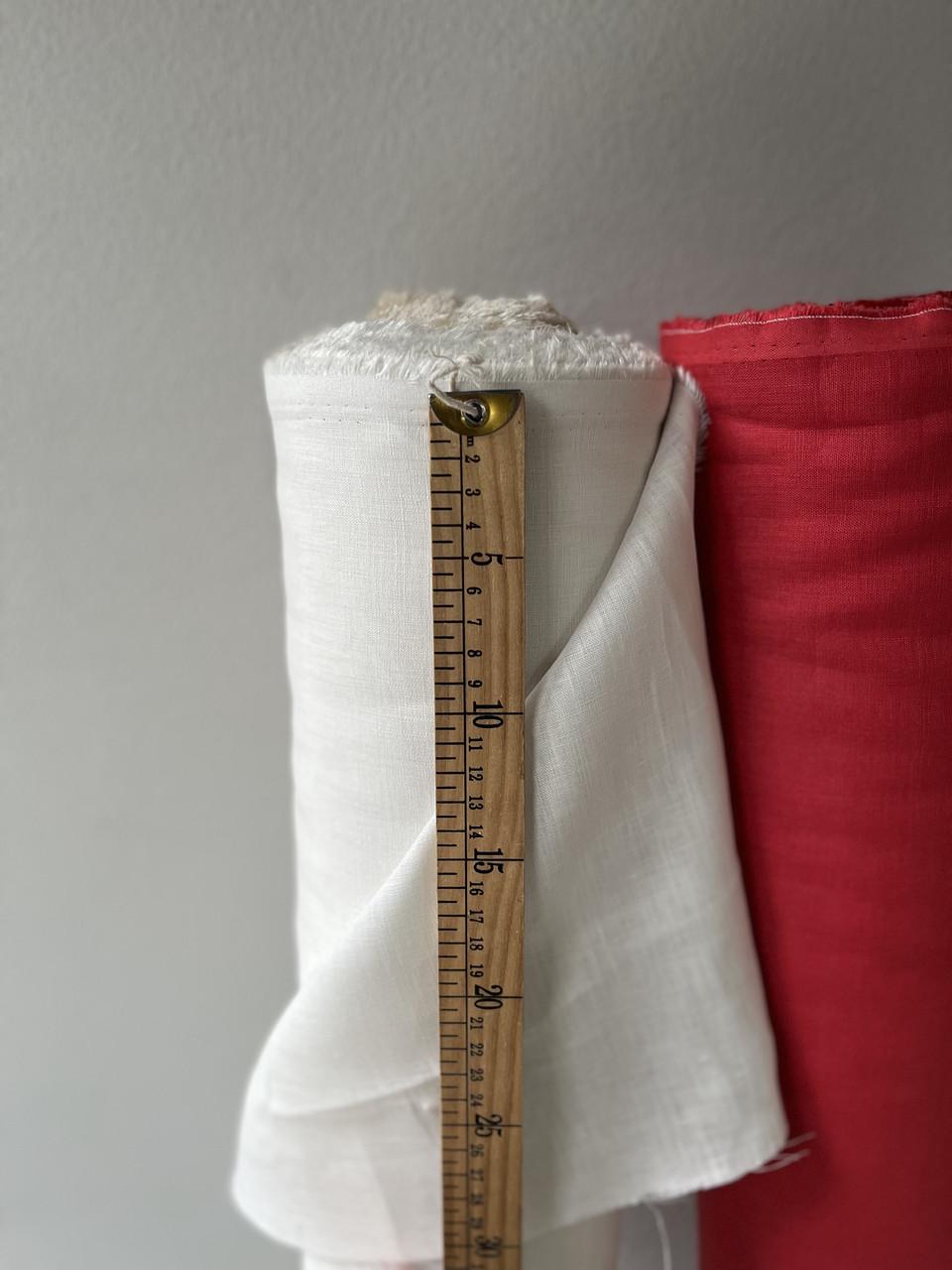 Ткань рубашечная LINEN PLUS льняная 143 см 759 Молочный - фото 3