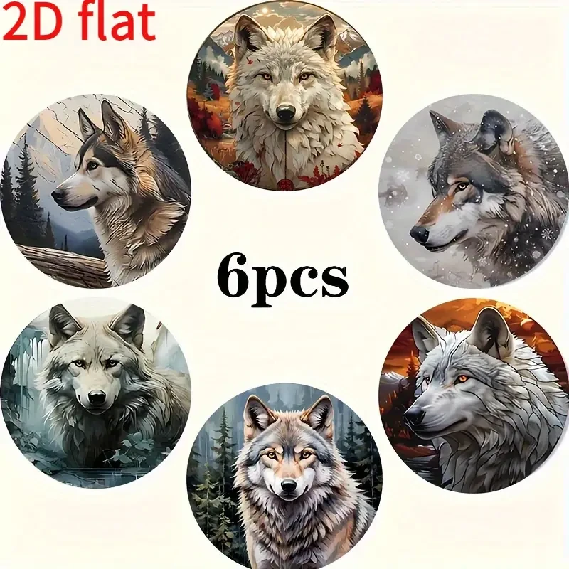 Набор деревянных подставок под чашки Волки 6 шт. - фото 2 Набор деревянных подставок под чашки Волки 6 шт. - фото 2