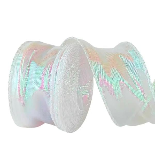 Лента органза хамелеон перламутр 4 см x 9 м (10726)