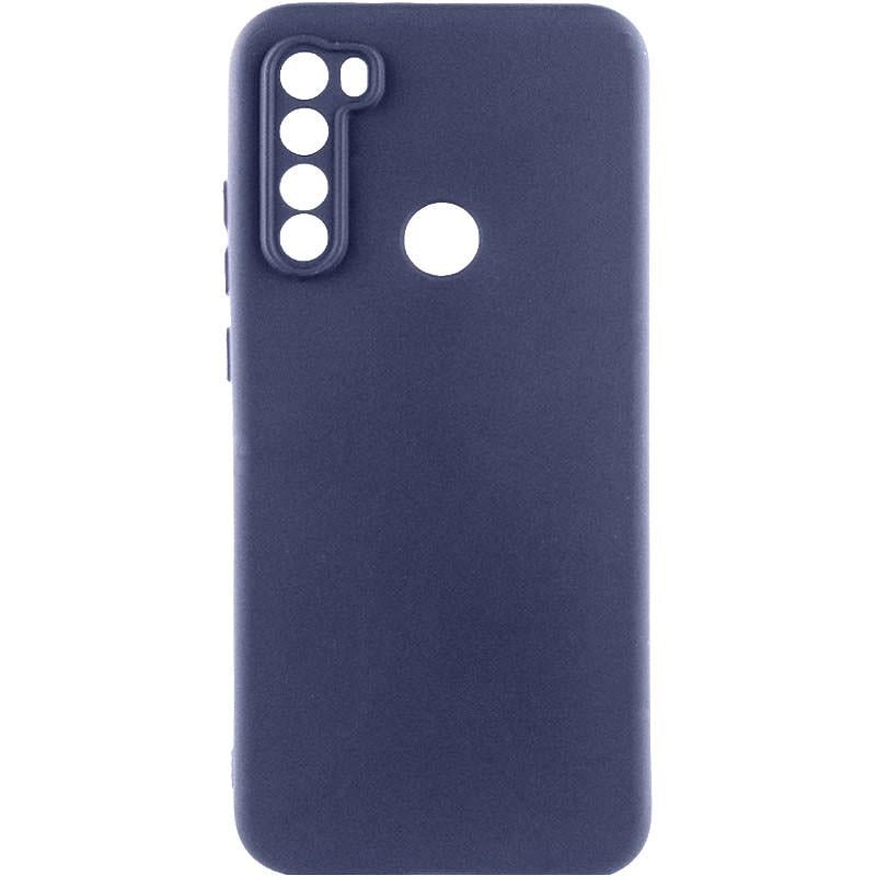 Противоударный чехол TPU GETMAN Liquid Silk Full Camera для Xiaomi Redmi Note 8T Синий / Midnight Blue