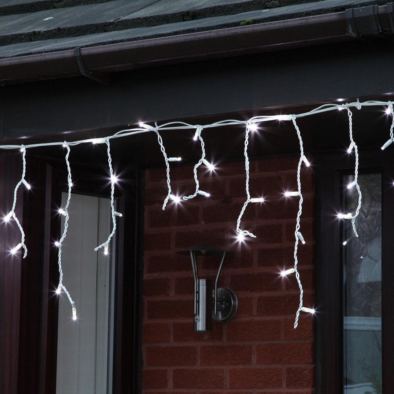 ᐉ Светодиодная гирлянда уличная Бахрома Icicle 200 Led 10 м Белый
