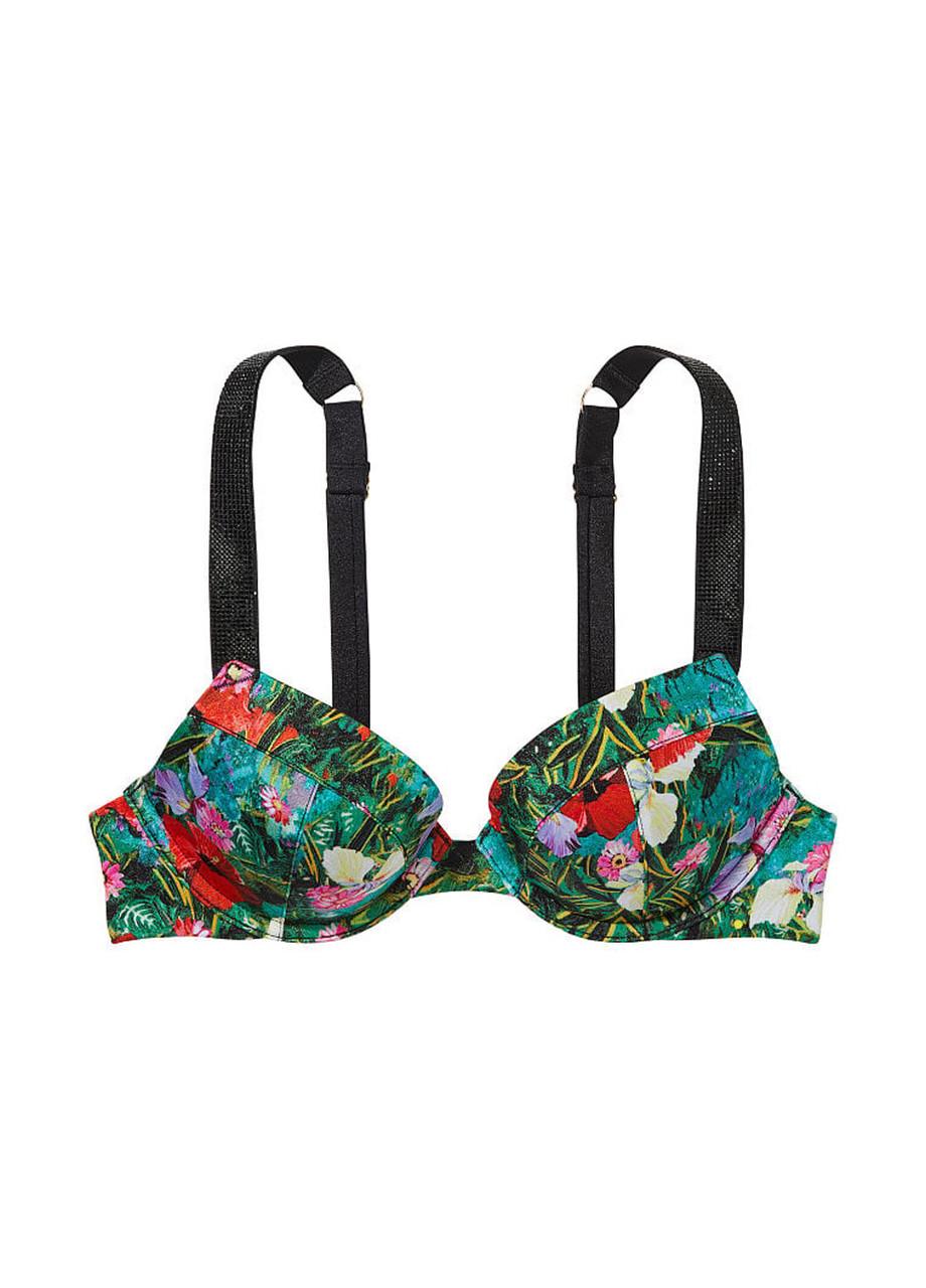 Купальник Victoria's Secret Shine Strap Sexy Tropical Floral Квітковий принт зі стразами 70B/S (1955407719) - фото 3