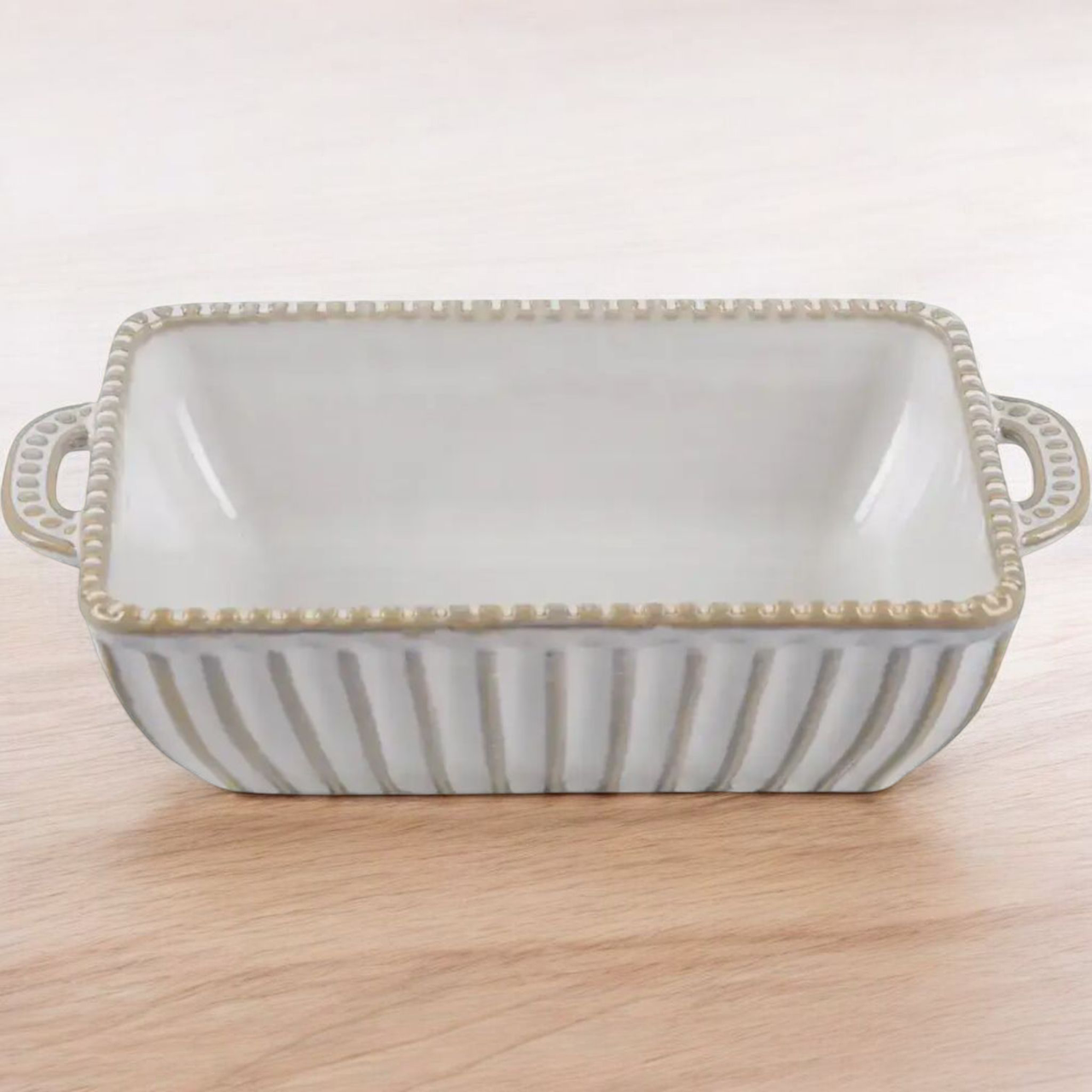 Форма для запікання Limited Edition Allegra Biege GJH009-20-2-129 прямокутна з ручками 200x110x52 мм (2567578590) - фото 3 Форма для запікання Limited Edition Allegra Biege GJH009-20-2-129 прямокутна з ручками 200x110x52 мм (2567578590) - фото 3