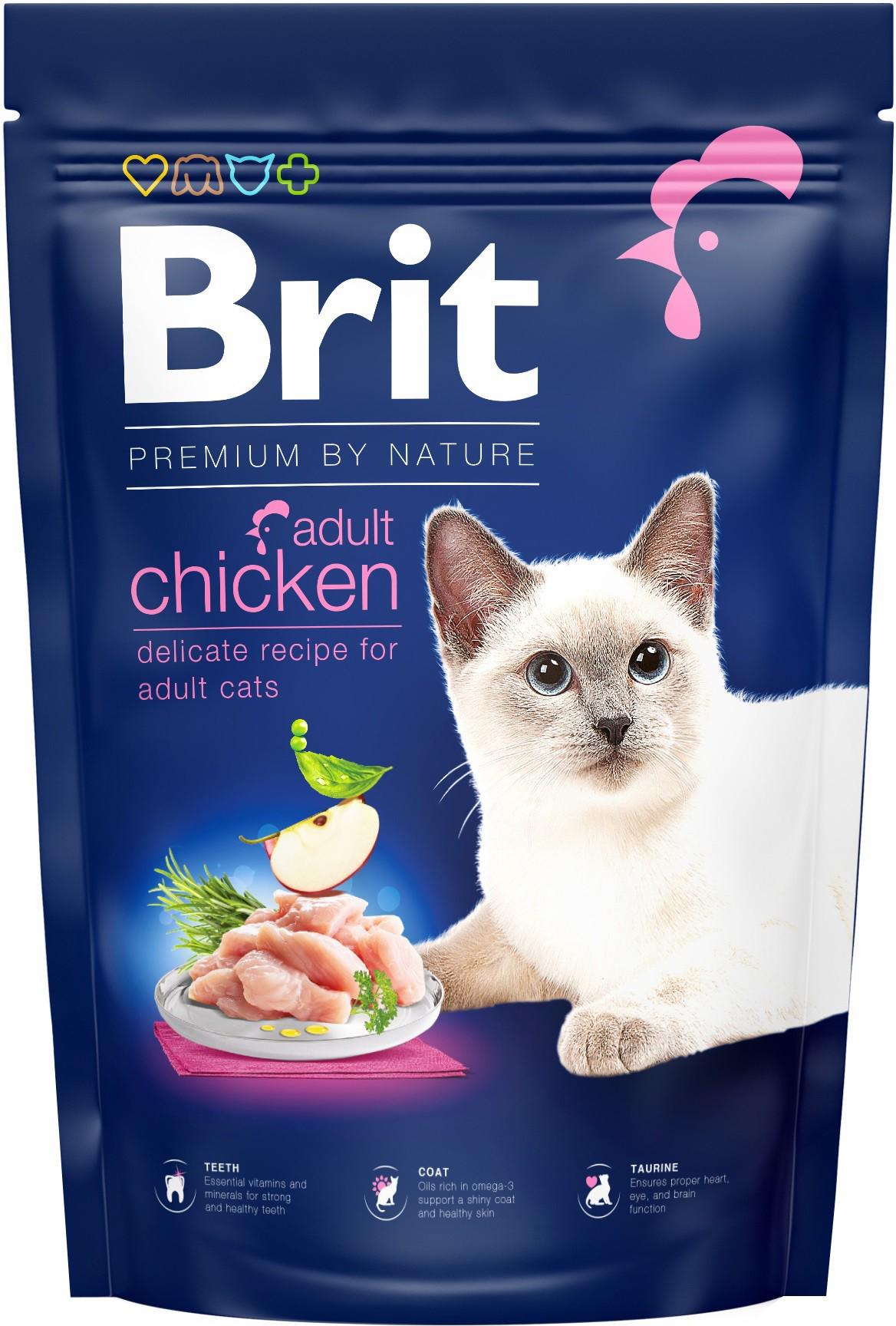 Сухой корм для кошек Brit Premium by Nature Cat Chicken с курицей 1.5 кг (8595602553129)