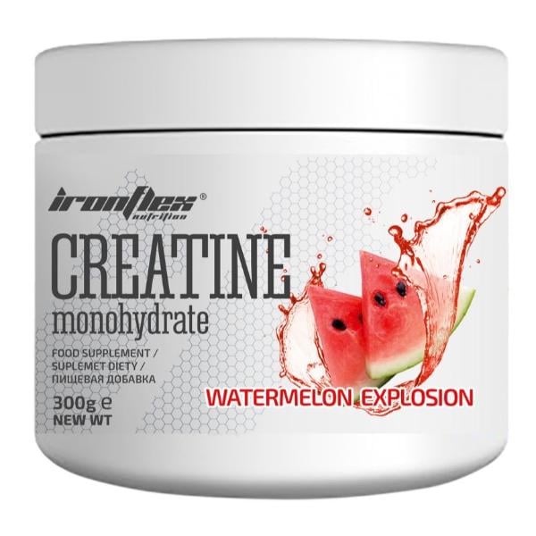 Креатин моногідрат IronFlex Creatine Monohydrate Watermelon Explosion 300 г 120 порцій (000026002)