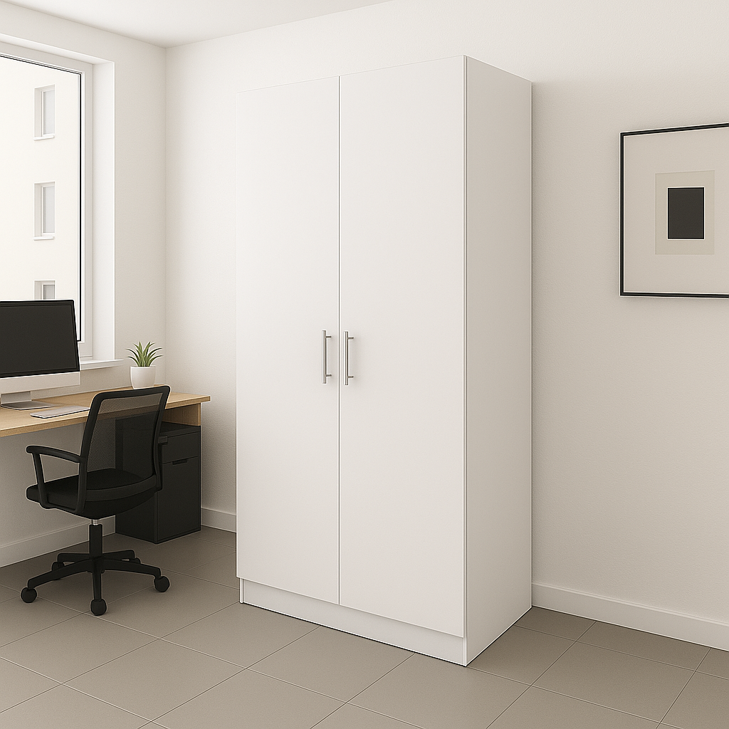 Шафа розпашна ШР2 SENAM 2400х1000х600 мм ДСП Білий (ШР2.24.60.10)