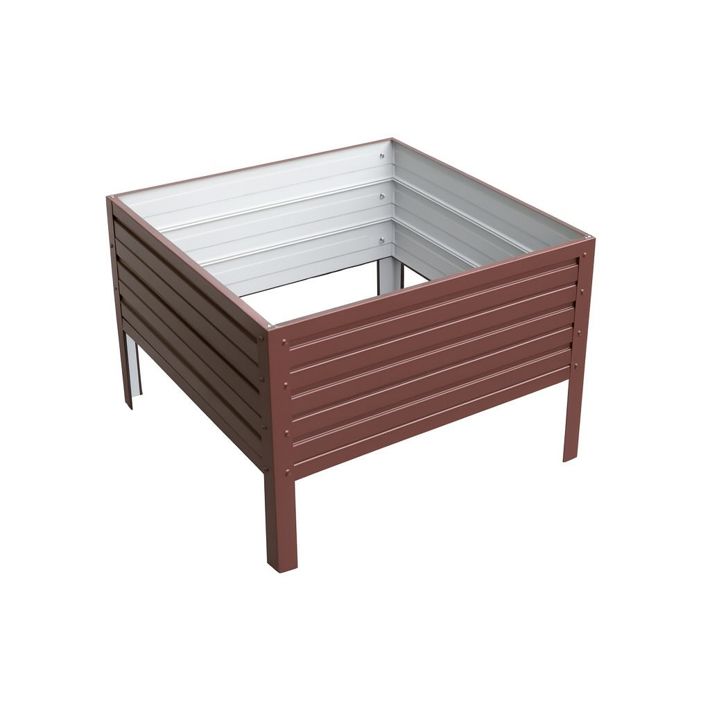 Грядка оцинкованная SIMBUD 0,7х0,7х0,3 м RAL8017 мат (30770373)