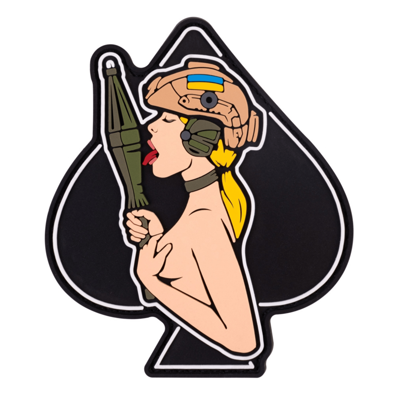 Патч ПВХ Девушка-Пика блондинка (PATCH-HUB-388)