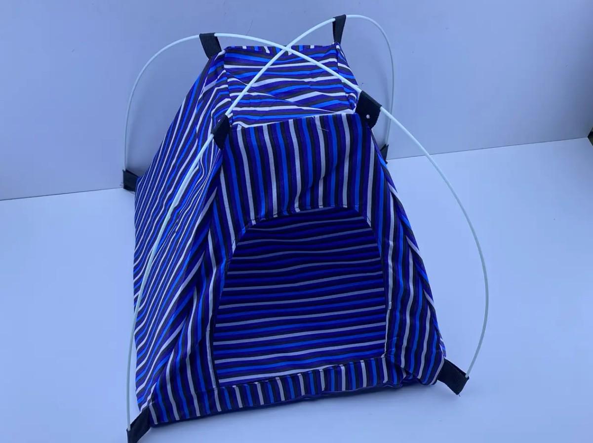 Намет для тварин PetSleep м'який з поліестеру 42x42x40 см Синій/Білий (190-1) - фото 3