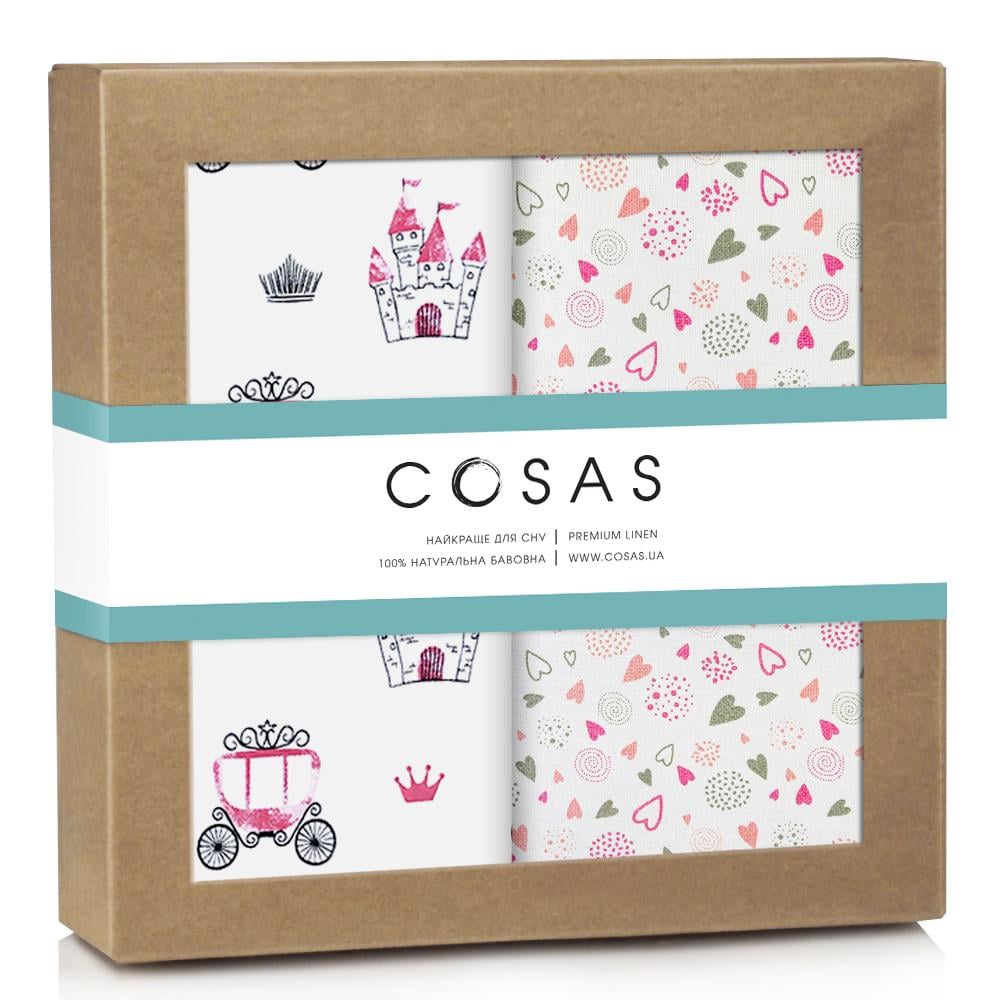 Набор пеленок Cosas Castle Carriage Rose Love 80х100 см 2 шт. (4822052074619) Набор пеленок Cosas Castle Carriage Rose Love 80х100 см 2 шт. (4822052074619)