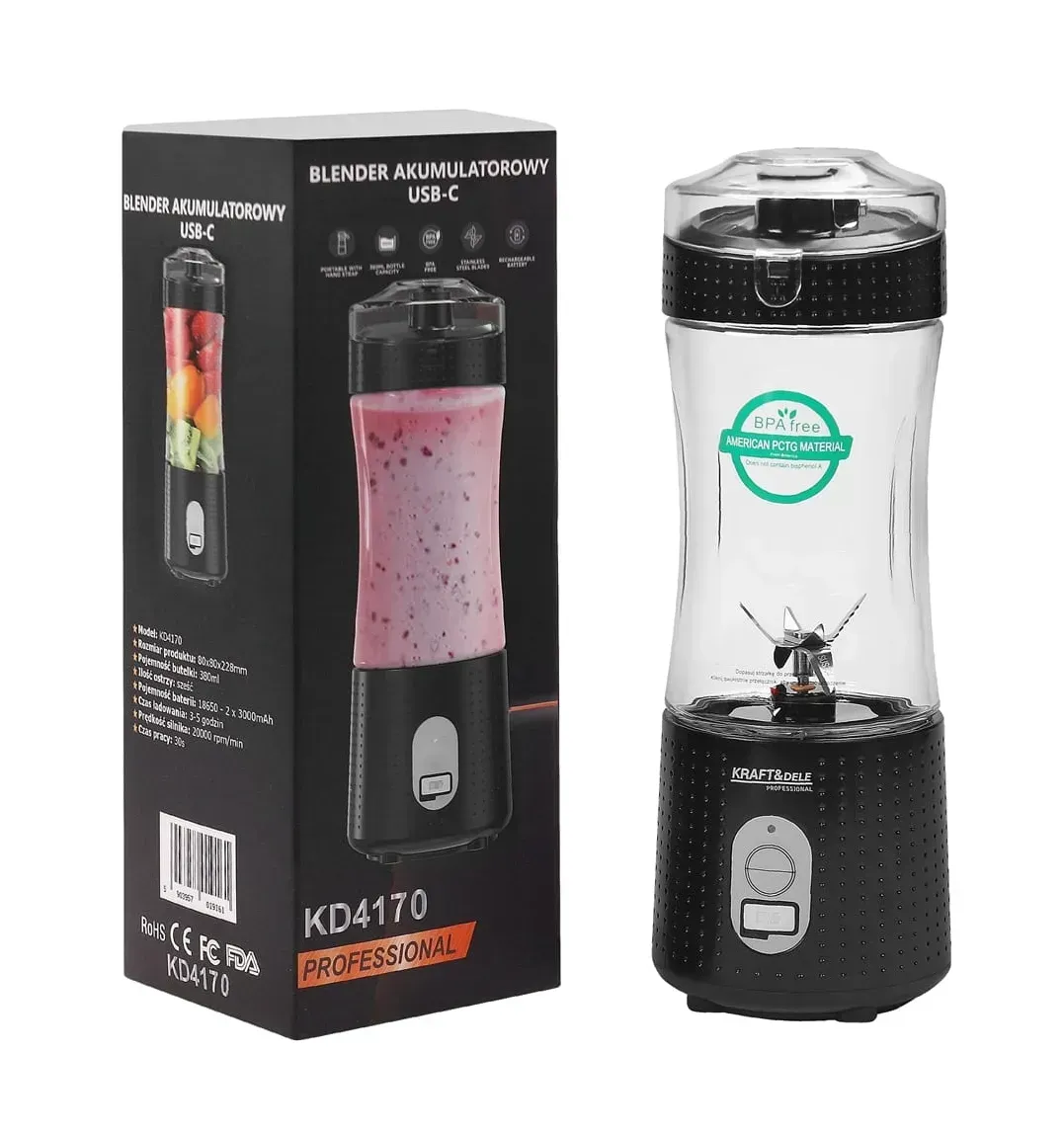 Блендер аккумуляторный Kraft&Dele KD4170 0,38 л (KD4170)