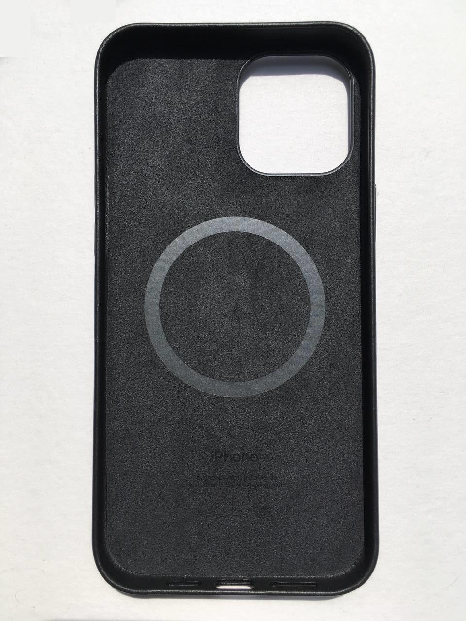 Чохол шкіряний Leather Case MagSafe MHKG3ZM/A для Apple Iphone 12/12 Pro 6,1" Black (11774187) - фото 2 Чохол шкіряний Leather Case MagSafe MHKG3ZM/A для Apple Iphone 12/12 Pro 6,1" Black (11774187) - фото 2