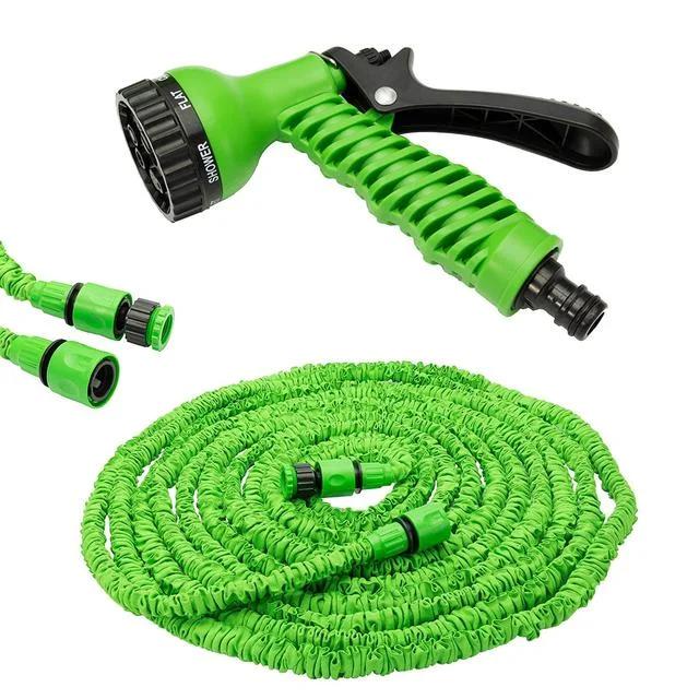 Шланг для поливу садовий Workpro Magic Hose для поливу з розпилювачем 15 м 50 FT Зелений (UKR-50T/5U) - фото 2