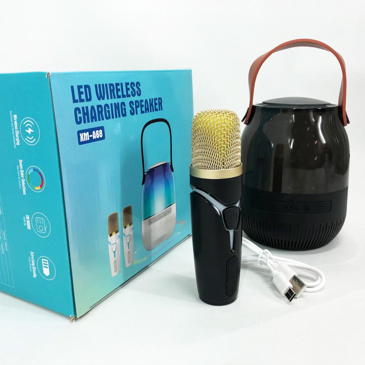 Портативна колонка XM-A68 з RGB підсвічуванням та мікрофоном - фото 10