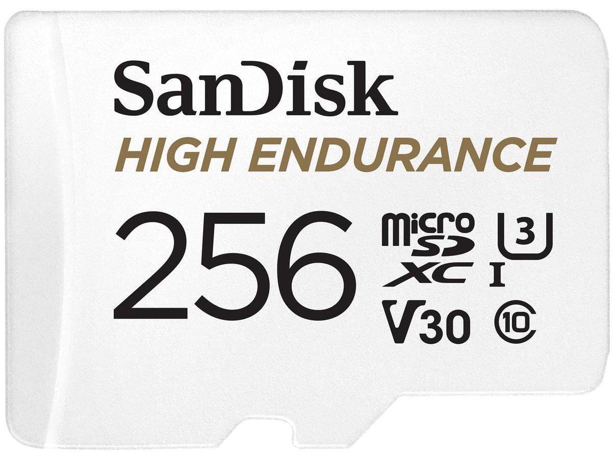 Карта памяти SanDisk High Endurance V30 256 Гб с адаптером SD (SDSQQNR-256G-GN6IA)