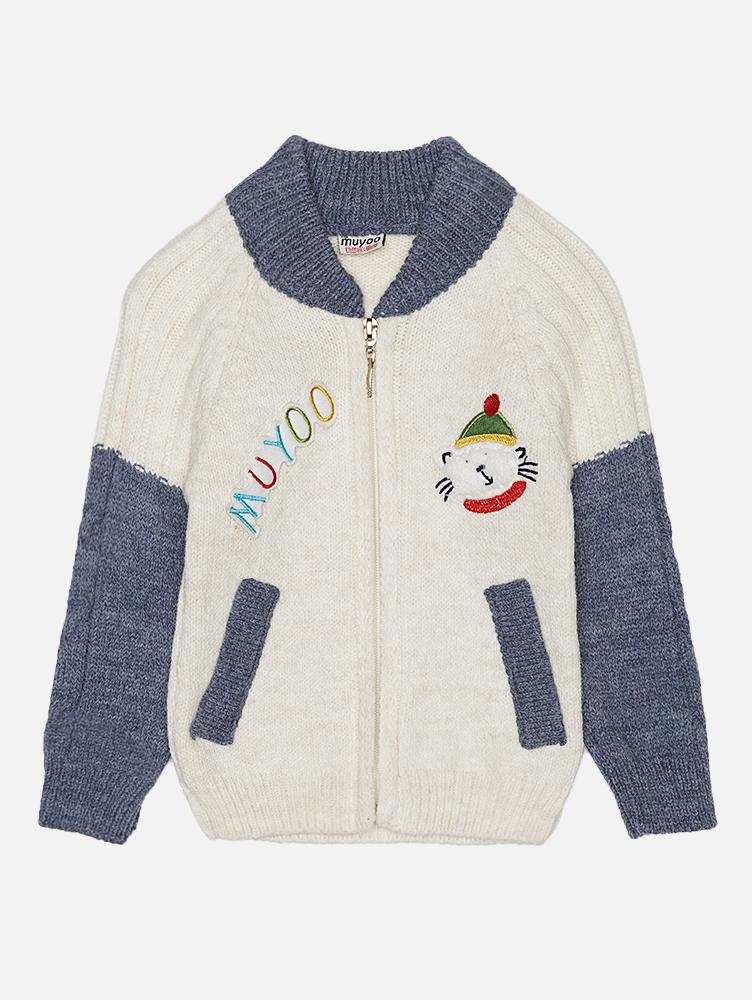 Кофта на молнии для мальчика ЦБ-00220580 86 см Молочный (28575383)