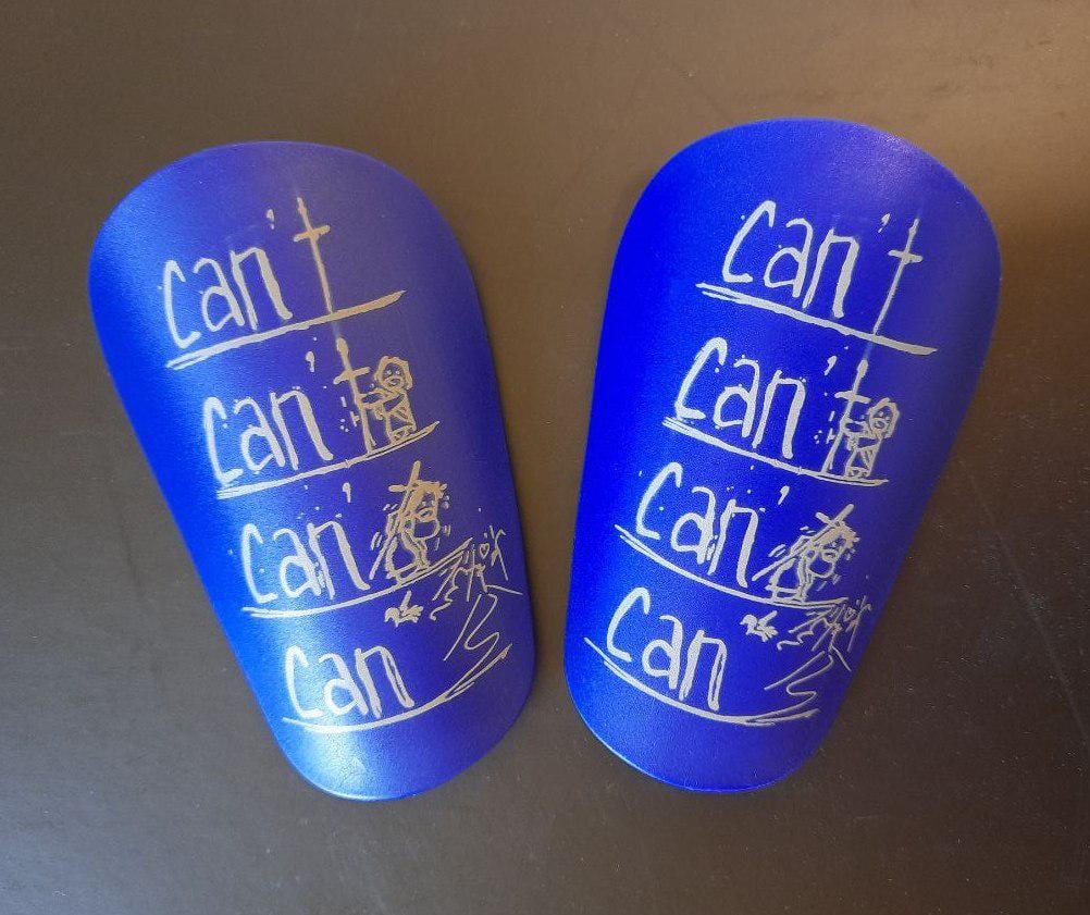 Щитки футбольные Can 10x6 см S Синий (ПМ115-4)