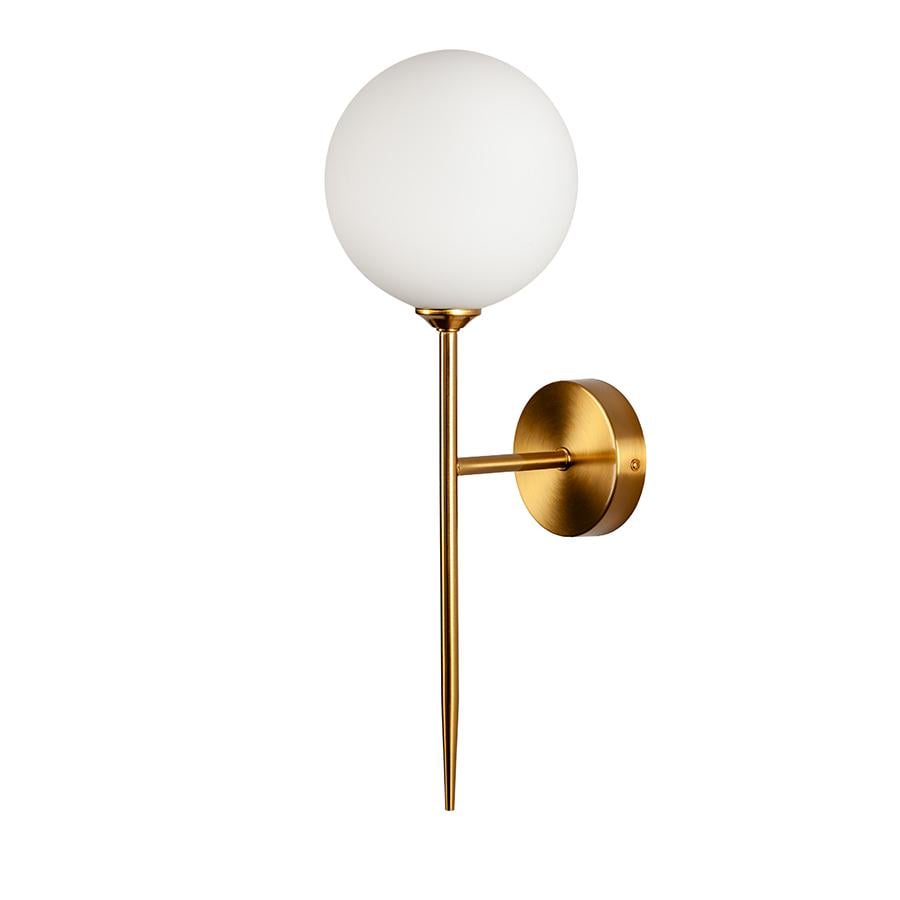 Светильник настенный шар Levistella 999W2502F-1 150 BRZ/WH плафон белый Бронза