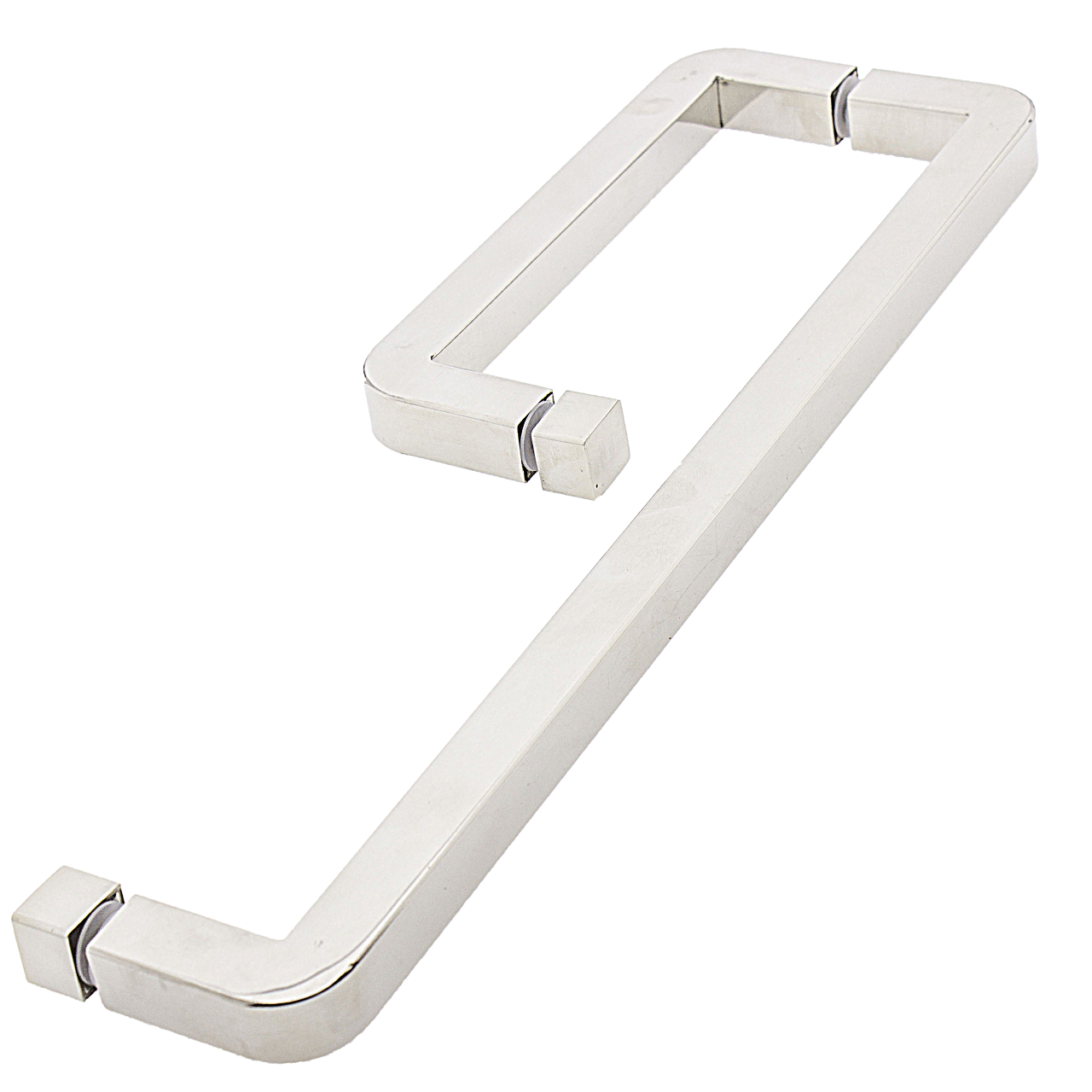 Ручка для стеклянной двери три отверстия в стекле Н 646 металл 450х250 мм (Н646 450)