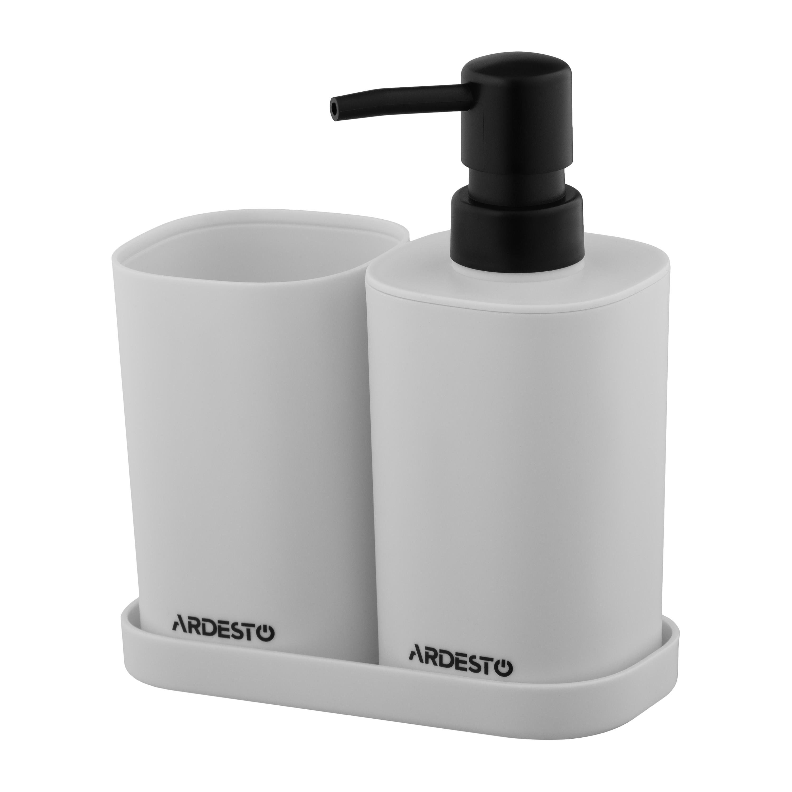 Набор для ванной комнаты Ardesto Vigor 380 мл 3 предмета Серый (ARHB3106GB)