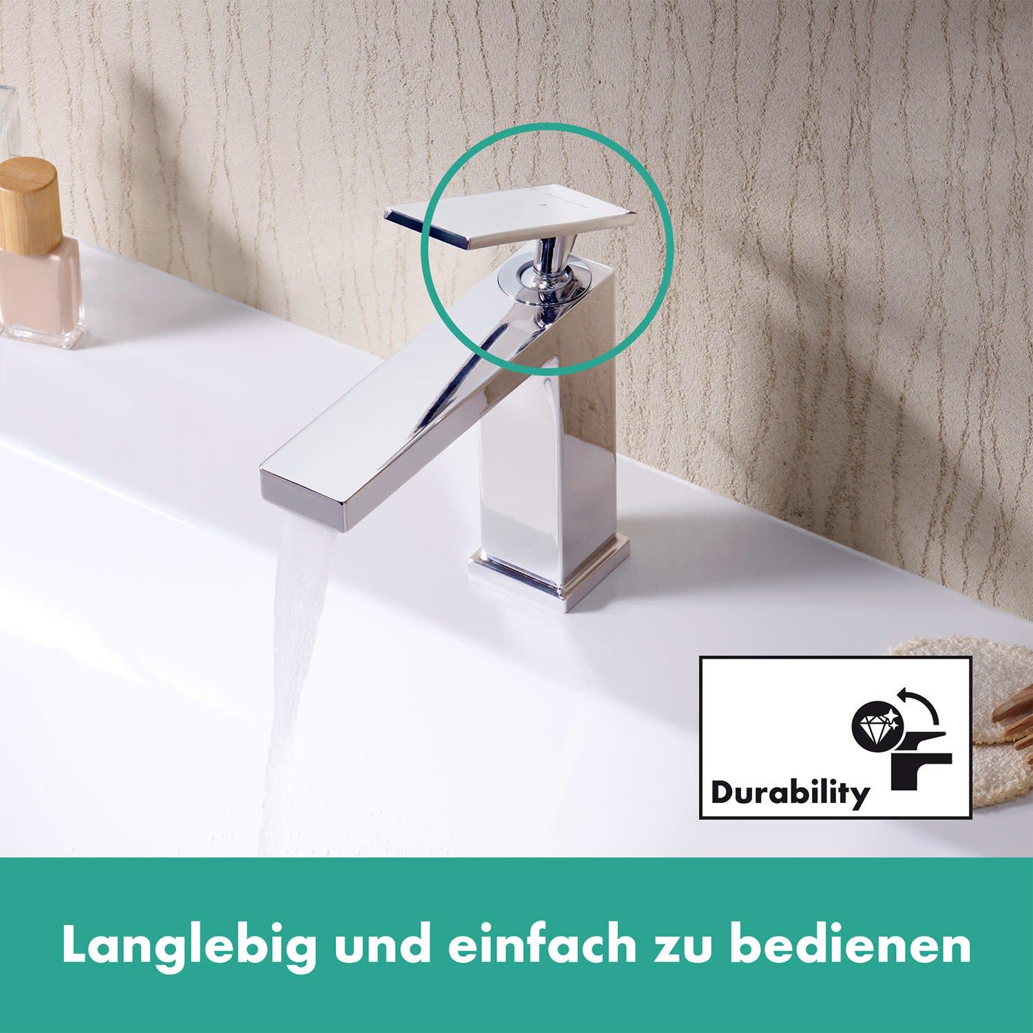 Змішувач для умивальника Hansgrohe Tecturis E EcoSmart+ 73014000 з джойстиком Хром (176391) - фото 7