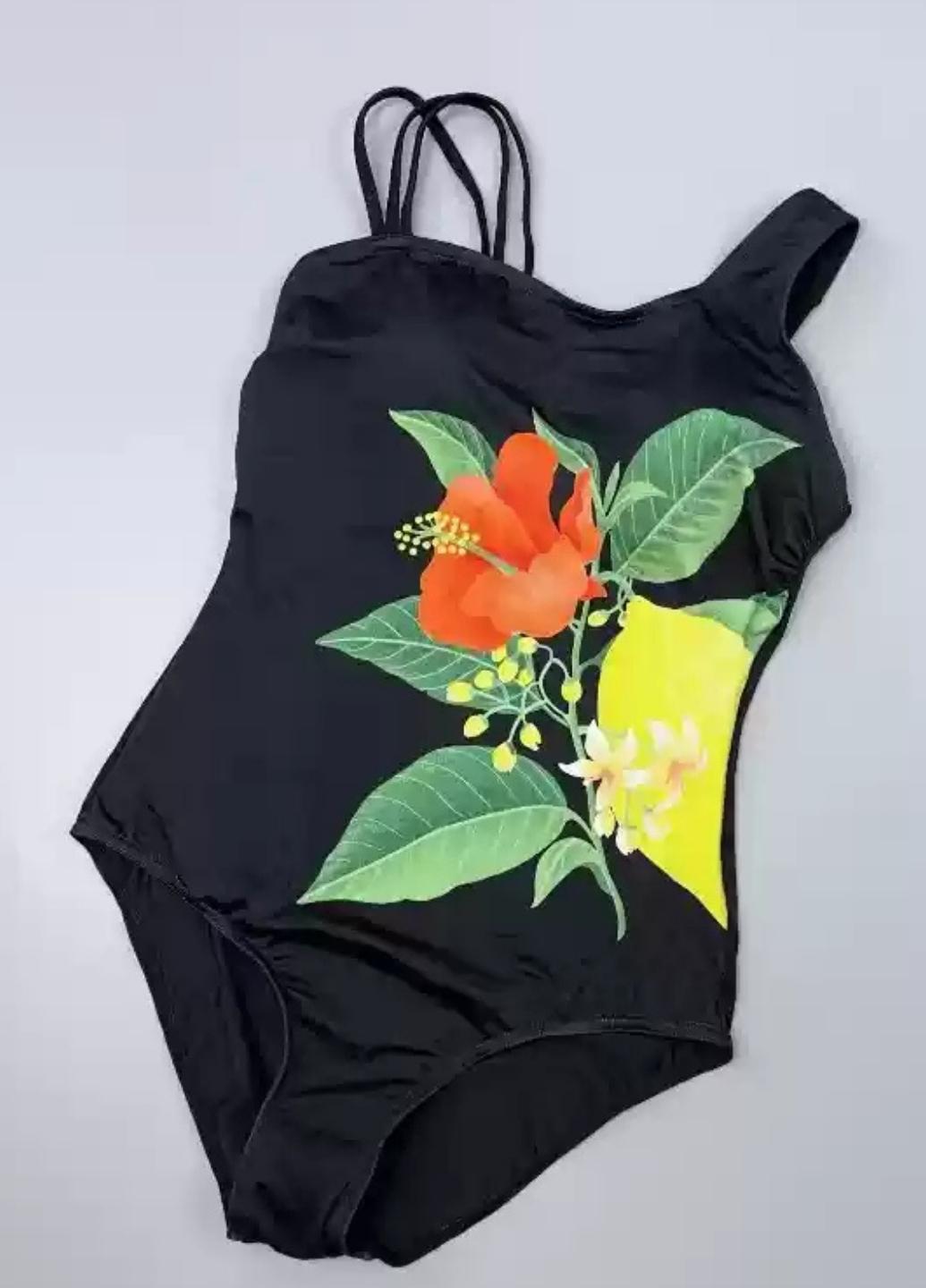 Купальник сплошной FS UNTOLD с мягкими кружками и принтом р. 60 EU54 Черный (1392) - фото 4