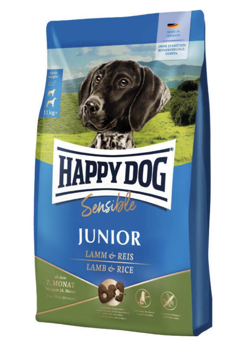 Корм сухой безглютеновый Happy Dog Sensible Junior Lamb&Rice 10 кг (61013)