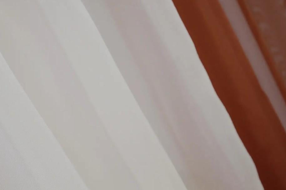 Комплект штор на кухню/балкон 265х170 см Терракотовый/Бежевый (017к) - фото 5 Комплект штор на кухню/балкон 265х170 см Терракотовый/Бежевый (017к) - фото 5