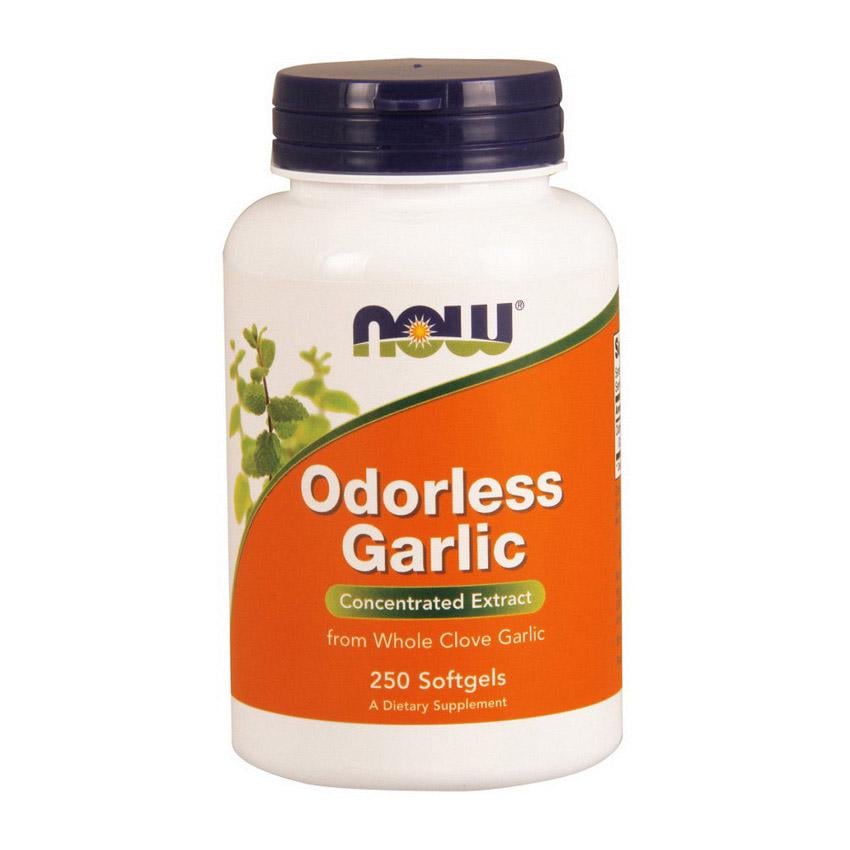 Чеснок NOW Odorless Garlic 25 мг 250 мягких капс.