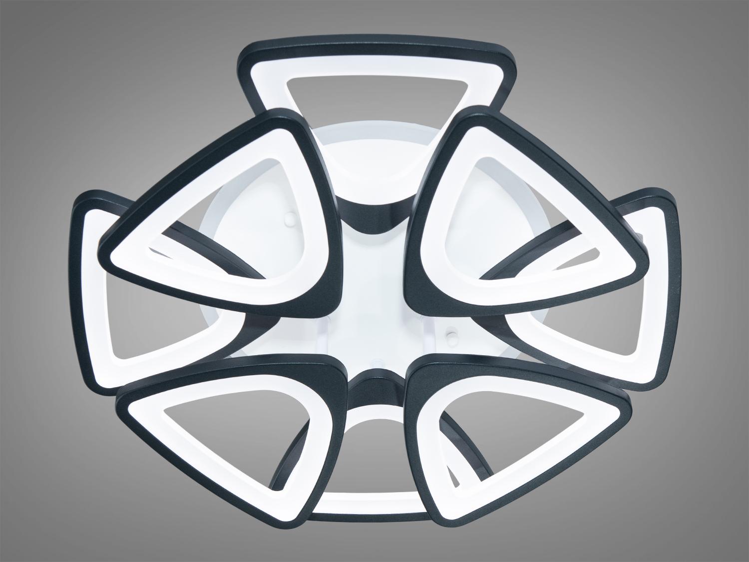 Люстра LED с пультом управления 150W Черный (S8118/4+4BK) - фото 2 Люстра LED с пультом управления 150W Черный (S8118/4+4BK) - фото 2