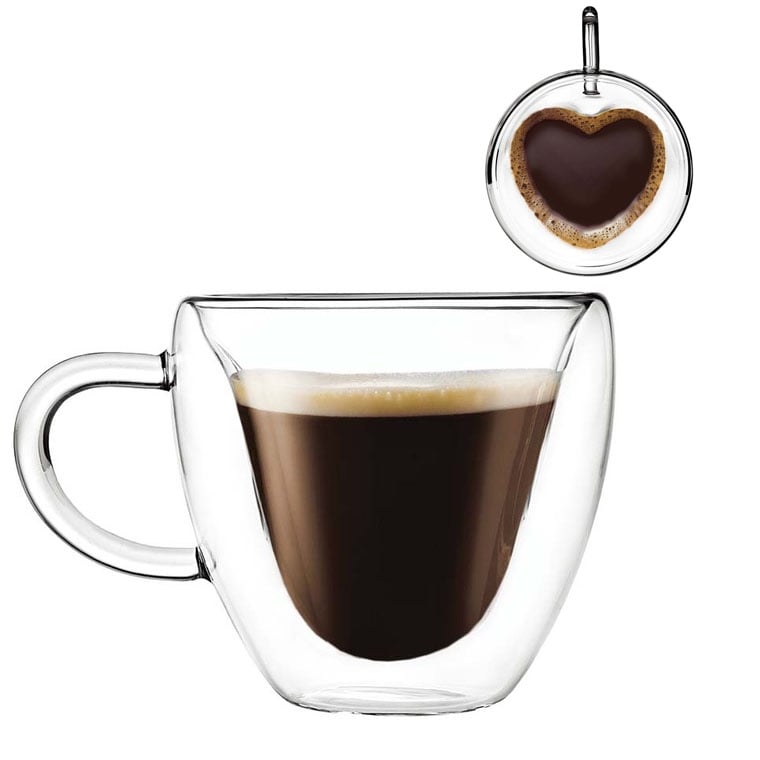 Чашка скляна Con Brio СВ-8930-2 подвійні стінки 300 мл серце 2 шт. (23793599) - фото 5 Чашка скляна Con Brio СВ-8930-2 подвійні стінки 300 мл серце 2 шт. (23793599) - фото 5
