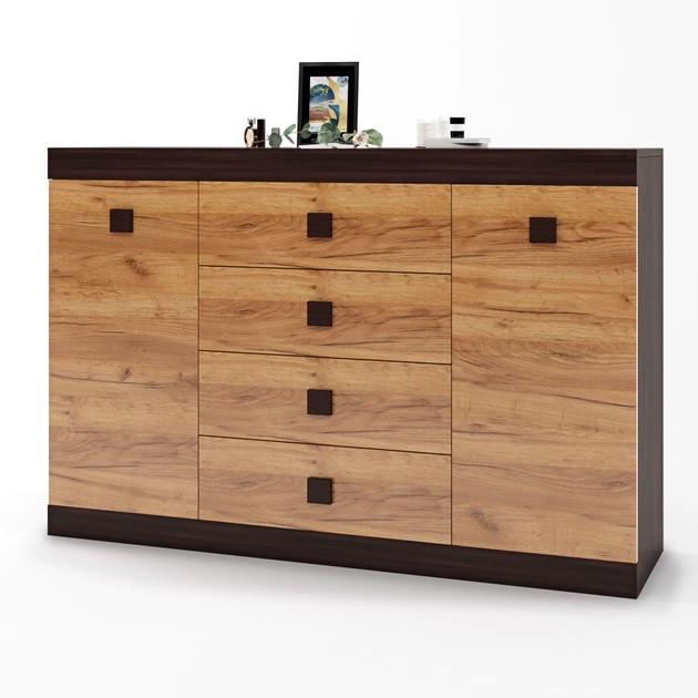 Комод Эверест на 4 ящика Соната-8 140х38х94 см Зеленый - фото 4 Комод Эверест на 4 ящика Соната-8 140х38х94 см Зеленый - фото 4