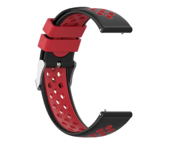 Ремінець силіконовий New Sport для Amazfit Pop 3R/Pop 3S 22 мм Чорно-червоний (50383)