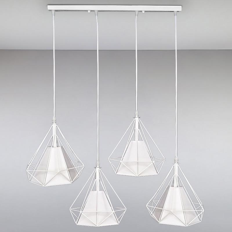 Люстра підвісна Light House NM-15297/4 WH+WH на чотири лампи Білий