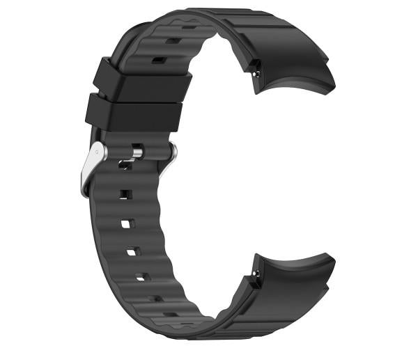Ремешок Sport Silicone Dual Color для Samsung Galaxy Watch 7 20 мм Черно-серый