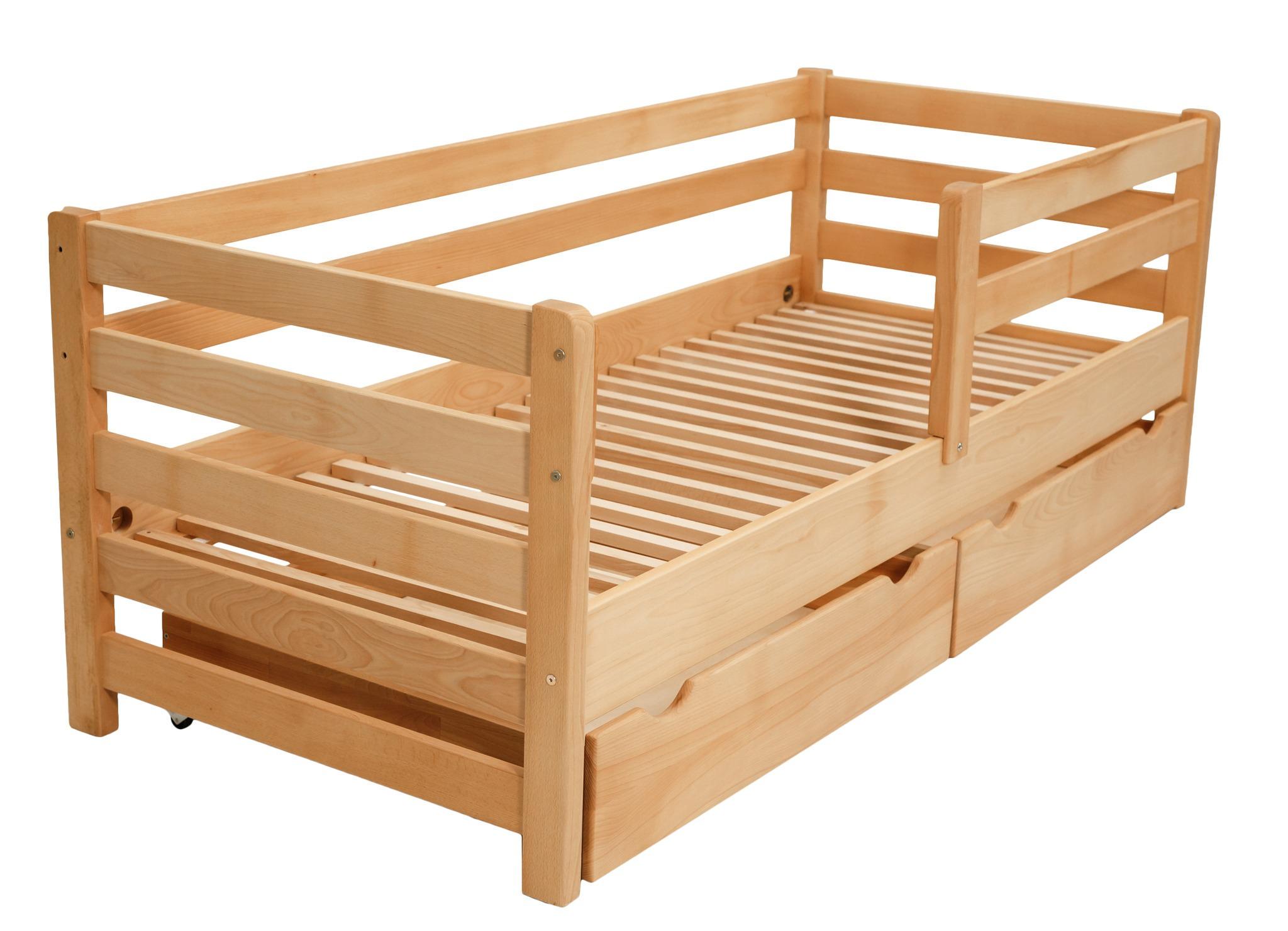 Ліжко підліткове Goydalka Aurora з шухлядою 190x80 см Натуральний - фото 1 Ліжко підліткове Goydalka Aurora з шухлядою 190x80 см Натуральний - фото 1