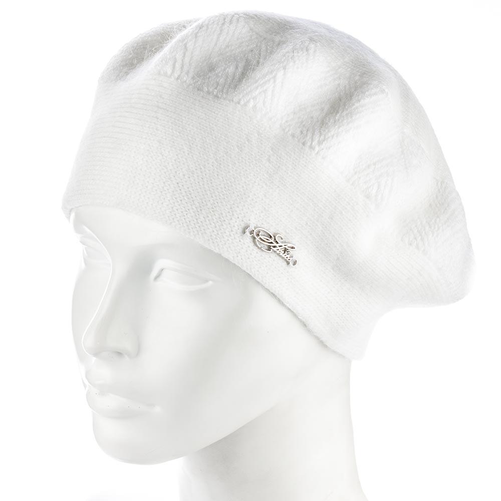 Берет женский Atrics WH878 двойной ангоровый Белый (157677)