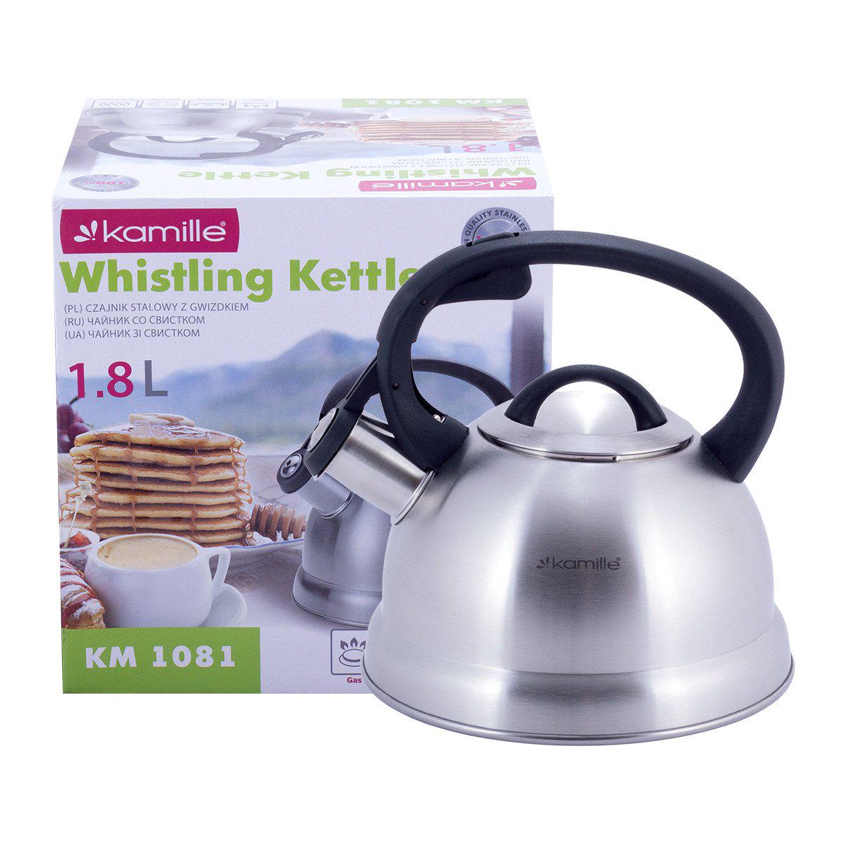 Чайник Kamille 1,8 л зі свистком для індукції і газу KM-1081