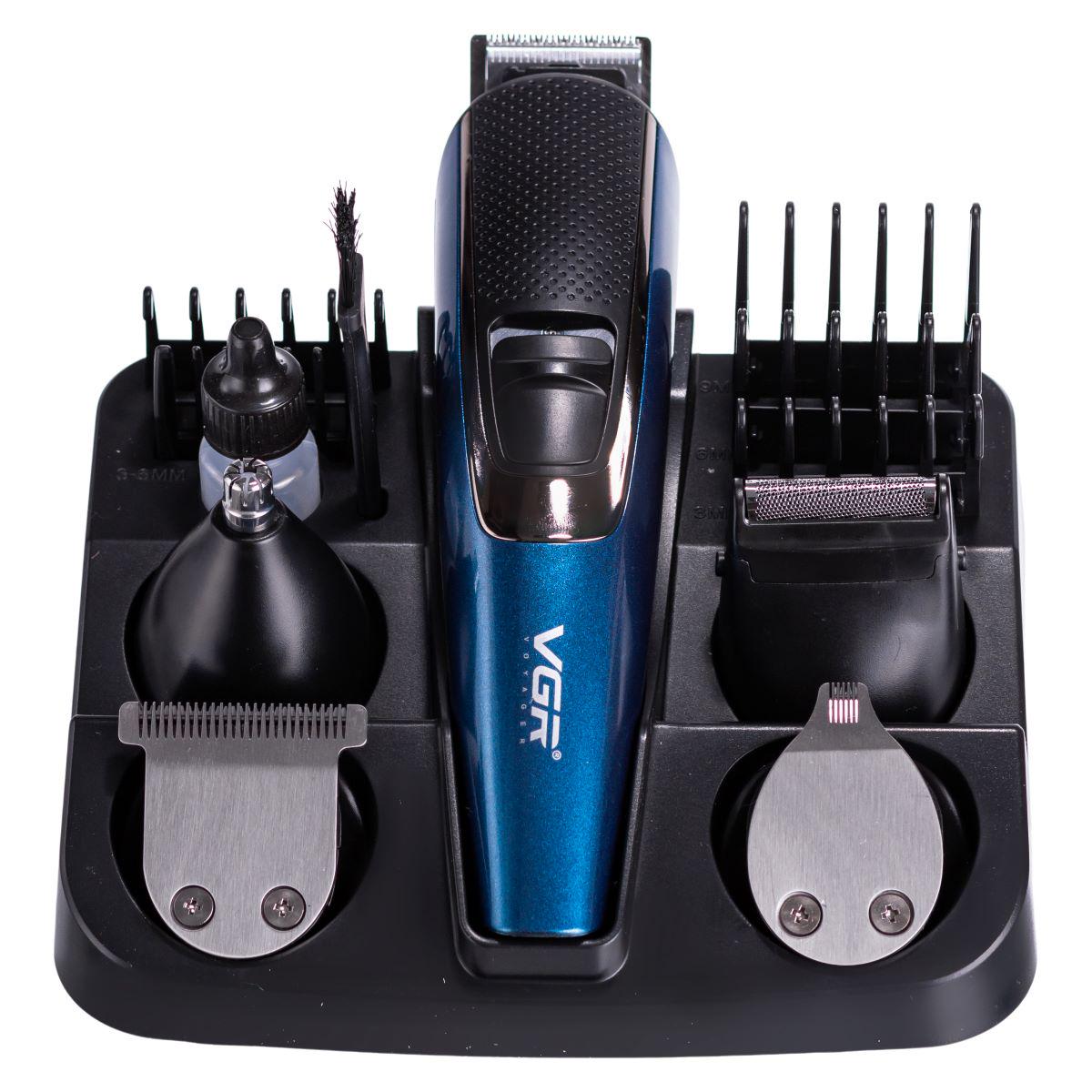Тример для стрижки VGR V-172 4в1 з насадками Синій (7363) - фото 2 Тример для стрижки VGR V-172 4в1 з насадками Синій (7363) - фото 2
