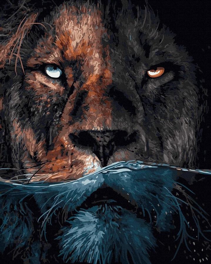 Картина по номерам Грозный лев (GX40180)