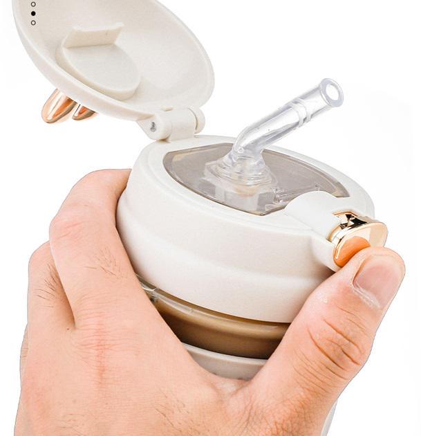 Склянка висока із трубочкою 18541 400 мл Молочний (5010837) - фото 4